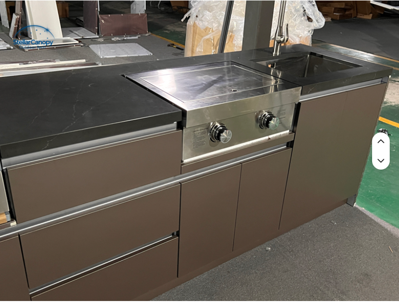 304 Stainless Modular Outdoor Kitchen Cabinet Island Set
